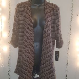 NWT Medium Light Brown and Black Sweater/Blazer by LC
